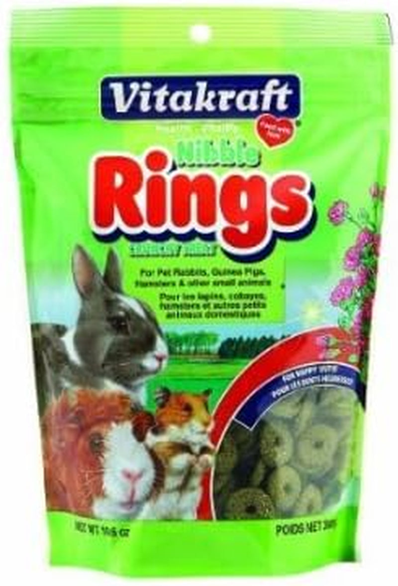 Vitakraft Nibble Rings Small Animal Treats - Crunchy Alfalfa Snack - For Rabbits, Guinea Pigs, Hamsters, and More