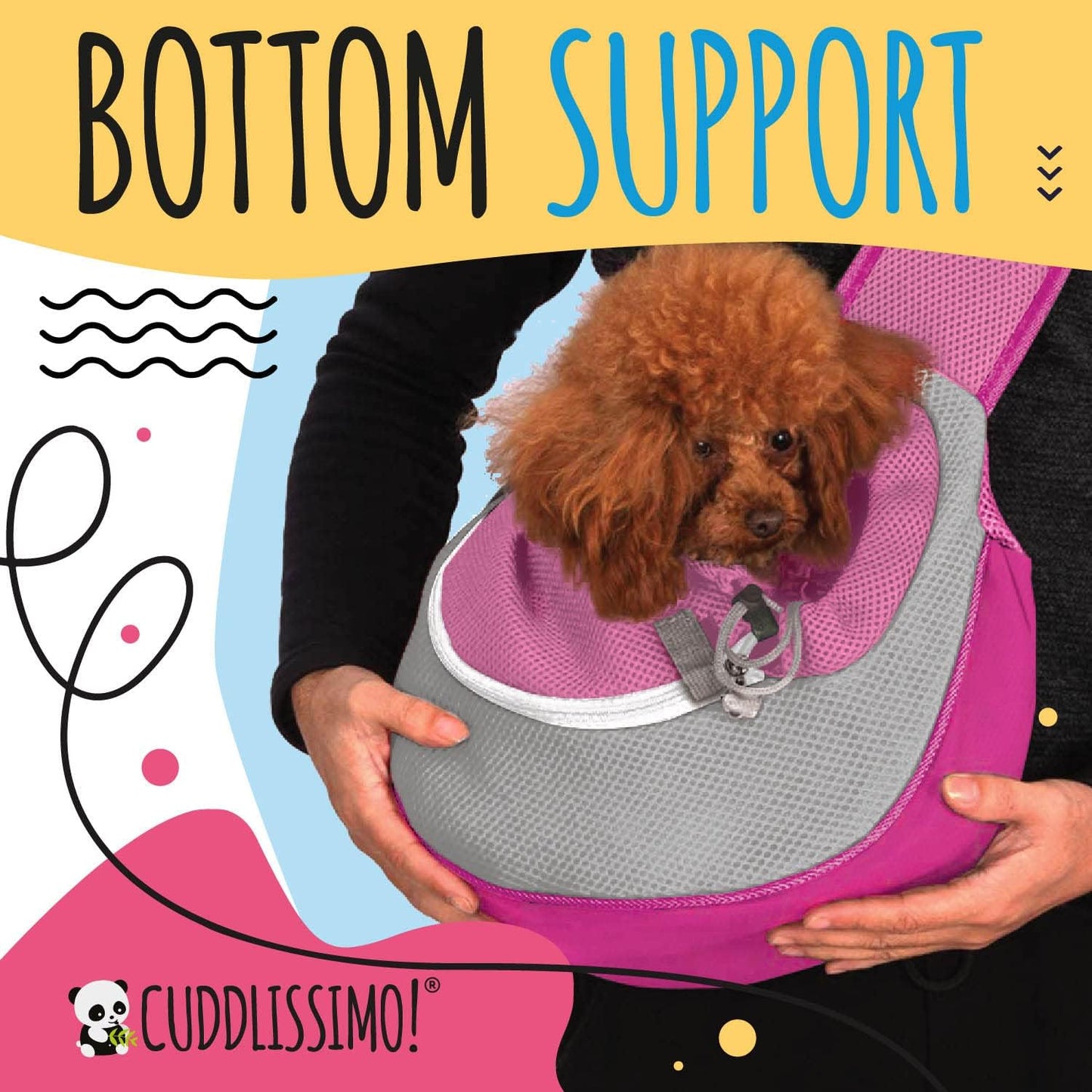 Pet Sling Carrier - Small Dog Puppy Cat Carrying Bag Purse Pouch - for Pooch Doggy Doggie Yorkie Chihuahua Baby Papoose Bjorn - Hiking Travel Front Backpack Chest Body Holder Pack (Red)