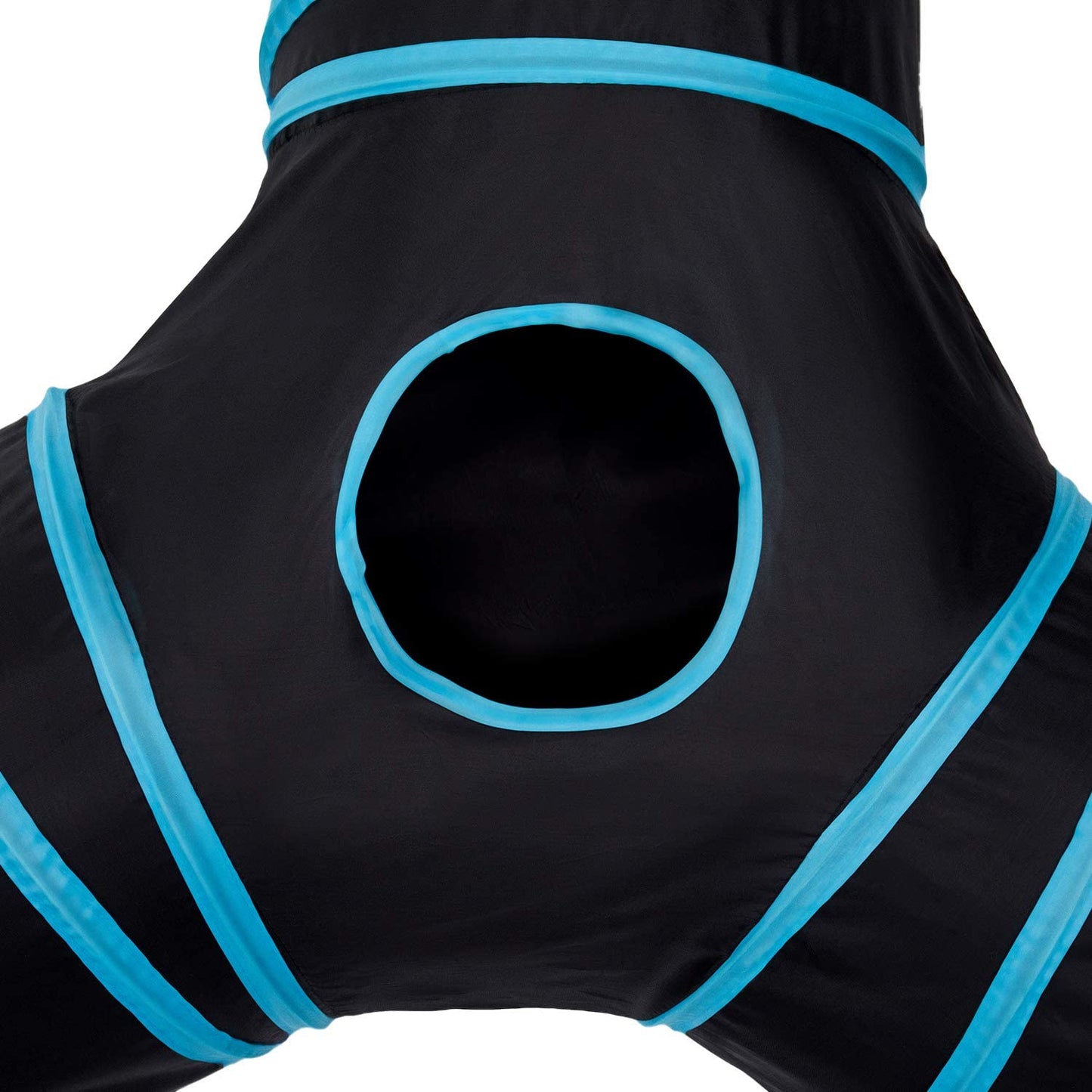 Pet Cat Tunnel Tube Cat Toys 3 Way Collapsible, Cat Tunnels for Indoor Cats,Kitty Tunnel Bored Cat Pet Toys Peek Hole Toy Ball Cat, Puppy, Kitty, Kitten, Rabbit Red Lattice