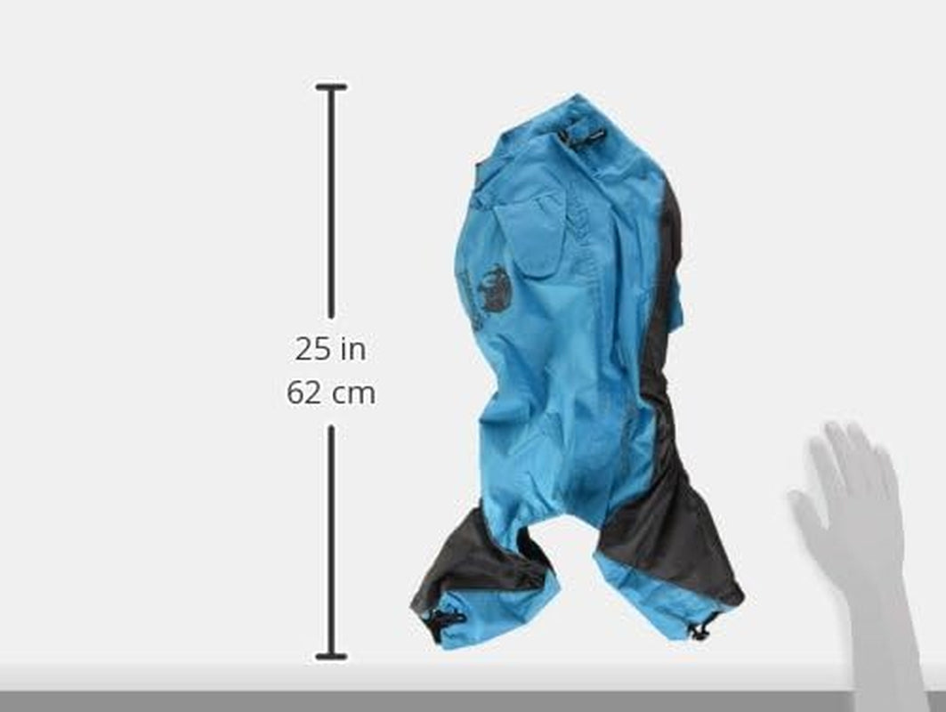 TOUCHDOG 'Quantum-Ice' Full Body Bodied Adjustable and 3M Reflective Pet Dog Coat Jacket w/ Blackshark Technology, Medium, Ocean Blue, Grey