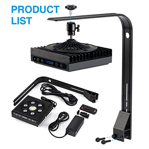 SMATFARM Aquarium Light-60 Watts Reef Light Wide Coverage Sunrise Sunset Moonlight Saltwater Lights for Coral with Master Slave Group Control & Timer & Screen
