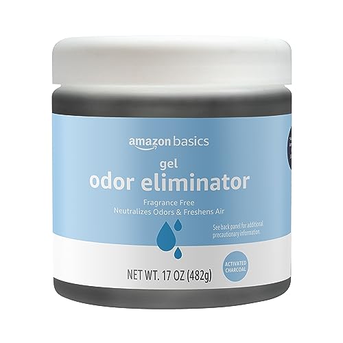 Amazon Basics Gel Odor Eliminator, Activated Charcoal, Fragrance Free, 17 Oz, 1-Pack