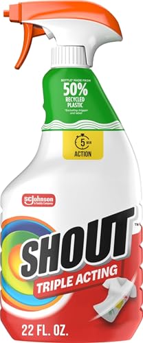 Shout Triple-Acting Active Enzyme Laundry Stain Remover Spray, 22oz