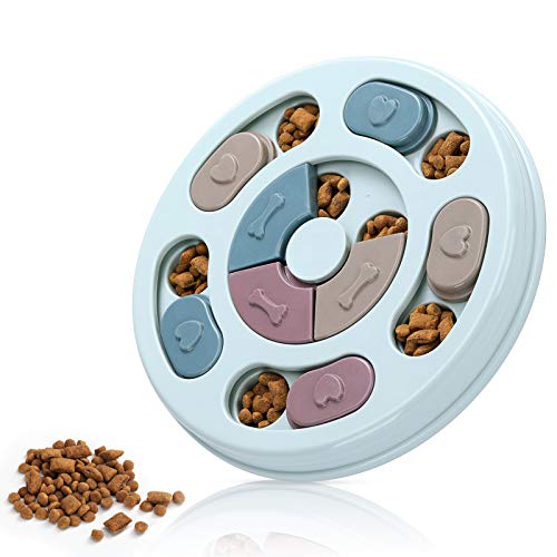 DR CATCH Dog Puzzle, Dogs Food Toys for IQ Training and Mental Enrichment, Dog Treat Puzzle (Blue)