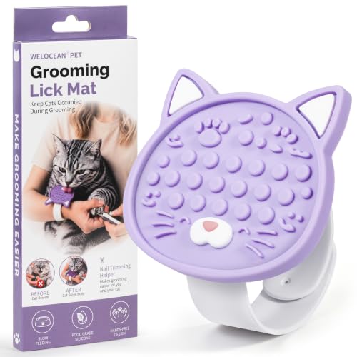 Handheld Cat Lick Mat for Nail Trimming, Cat Grooming Accessory