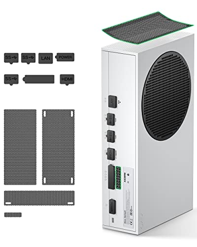 Dust Filter Set for Xbox Series S Console - Include 7 Silicone Dust Protector and 4 PVC Mesh Filter Covers, Prevent the Dust from Entering Your Console and Keep the Xbox Clean
