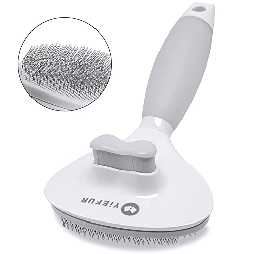 Cat Brush for Shedding, Self Cleaning Brush for Long & Short Hair Cats