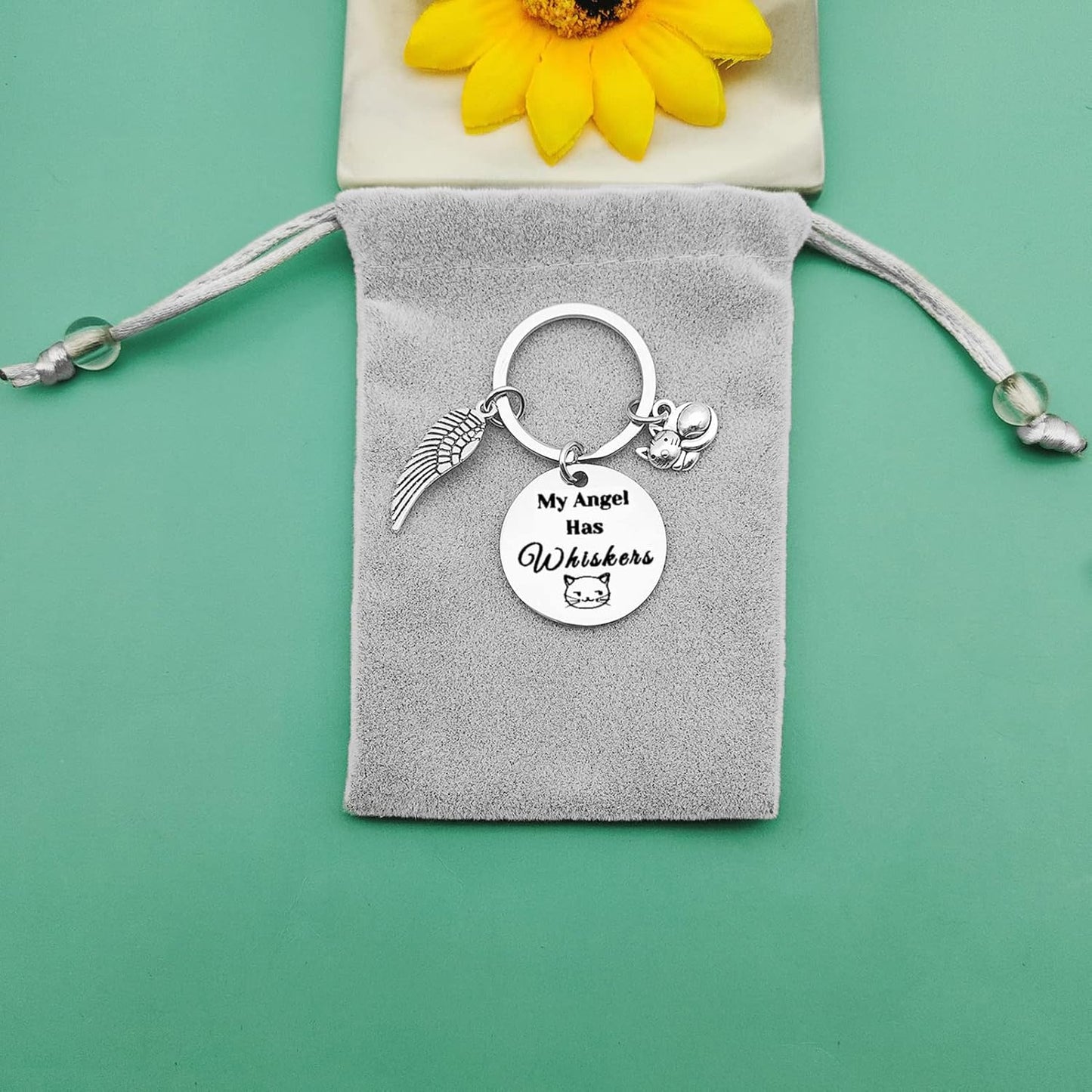 Baipilu Pet Memorial Keychain Gifts Keyring Gift for Loss of Cat in Memory of Cat Pet Jewelry Sympathy Gifts for Cat Lover Family Remembrance Condolences Gift for Women Men Cat Lovers Friends Sister