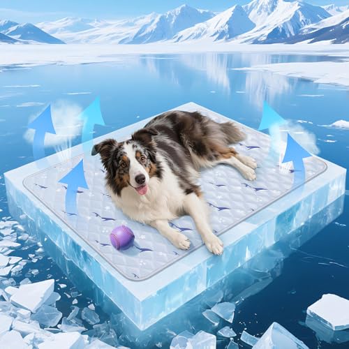 Cooling Mat for Dogs, Cooling Mat for Cats, Breathable Gel-Free, 27 x 39 In
