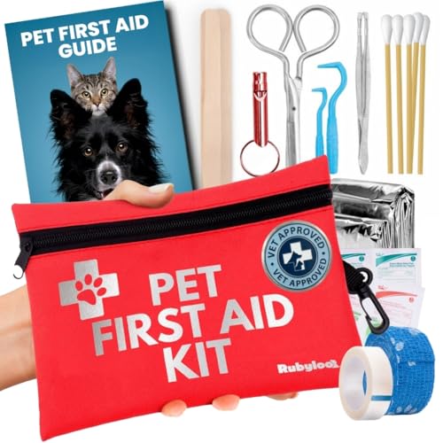 Dog First Aid Kit - Vet-Approved Emergency Kit for Dogs & Cats - Travel