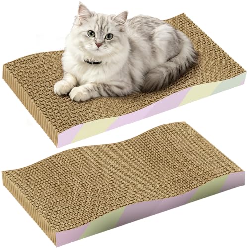 Cat Scratching Board 2-Pack, Reversible Cat Scratcher Pad, Large