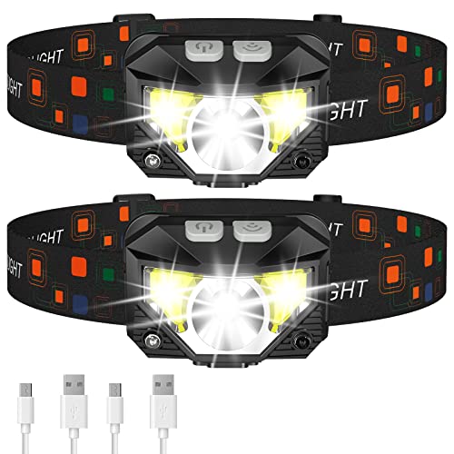 LHKNL Headlamp Flashlight, Lumen Bright Head Lamps LED Rechargeable Camping