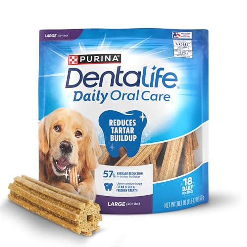 Dentalife Purina Daily Dental Chews for Large Dogs, 18 ct Pouch