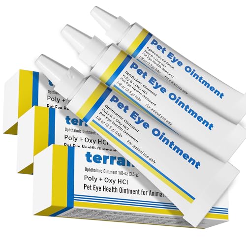 VetThera Pet Eye Health for Dogs, Cats, Cattle, Sheep, Horses, Birds, Puppies and Kittens - 3 x 3.5 g Tubes