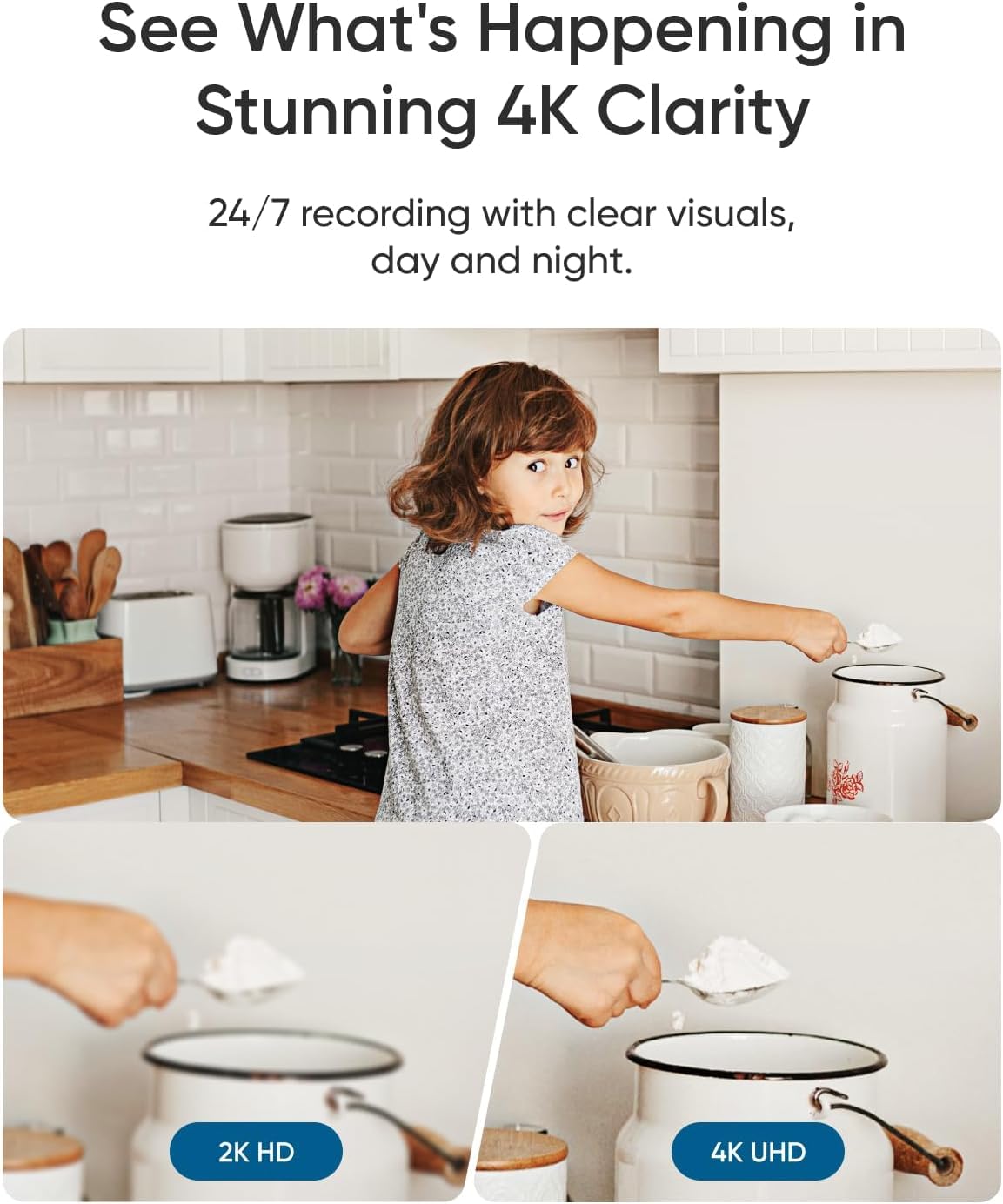 eufy Security 4K Indoor Camera E30-No Subscription,Work as Pet Camera,Nanny/Baby Monitor,360ยฐ Pan&Tilt,AI Auto Tracking,AI Detection,24/7 Recording,Color Night Vision,Two-Way Audio,Works with HomeKit