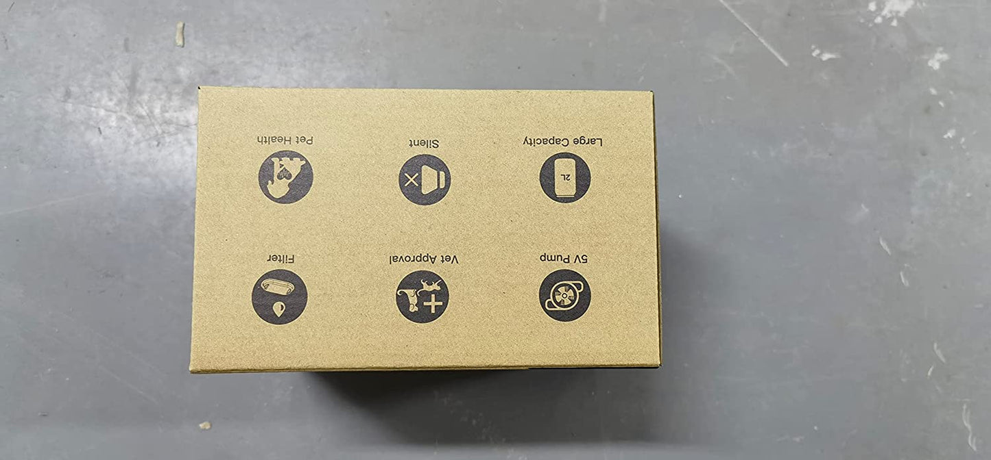 Cat Water Fountain, GIOTOHUN Faucet-Shaped 67Oz/2L Cat Fountain, Super Silent Pet Water Fountain, Built-In Led Light, Activated Carbon Filter, Translucent Water Tank, Suitable for Multiple Pets,Pink