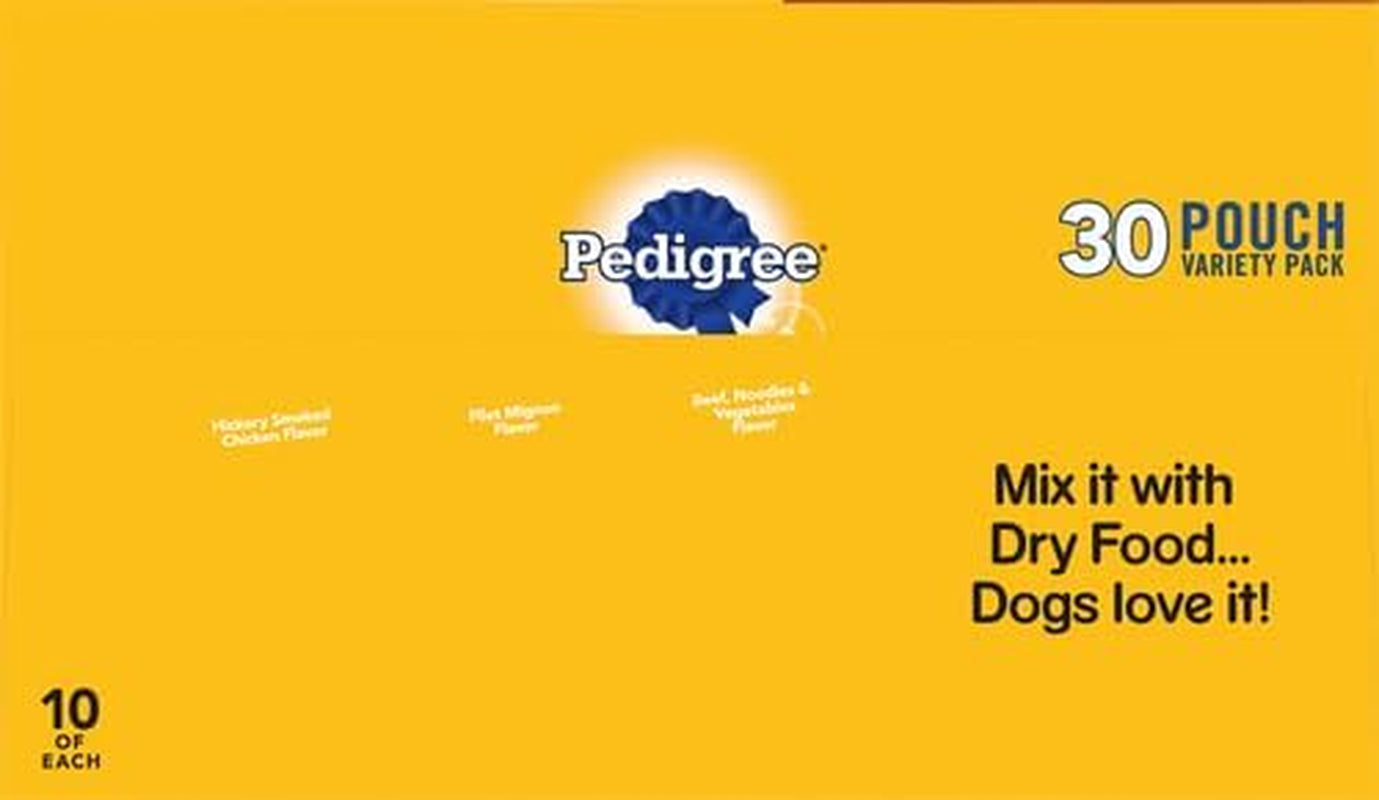 PEDIGREE CHOICE CUTS in GRAVY Adult Soft Wet Dog Food 18-Count Variety Pack, 3.5 Oz Pouches (Pack of 2)