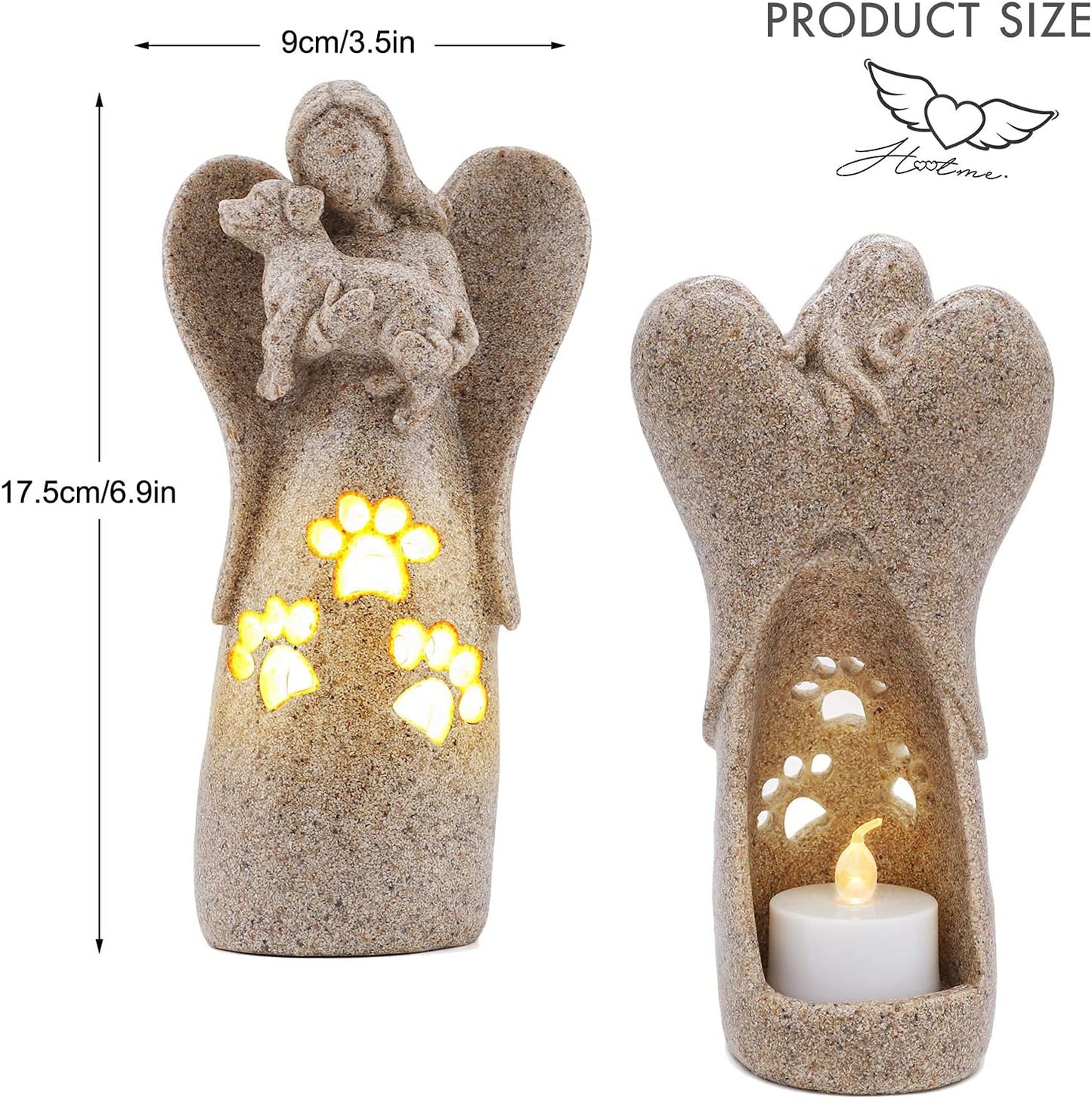 Dog Memorial Gifts, Dog Candle Holder Statue, Pet Memorial Gifts, Pet Loss Gifts, Bereavement Gifts, Pet Sympathy Gifts for Loss of Dogs