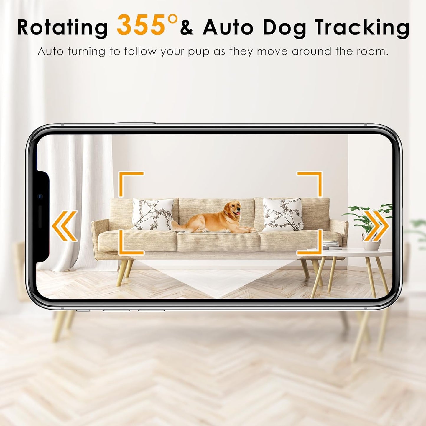 2K Pet Camera with Phone App - 360° View, 5G & 2.4G Wifi Two-Way Audio Dog Camera with Treat Dispenser Security Pet Camera for Dogs Remote Pet Monitoring