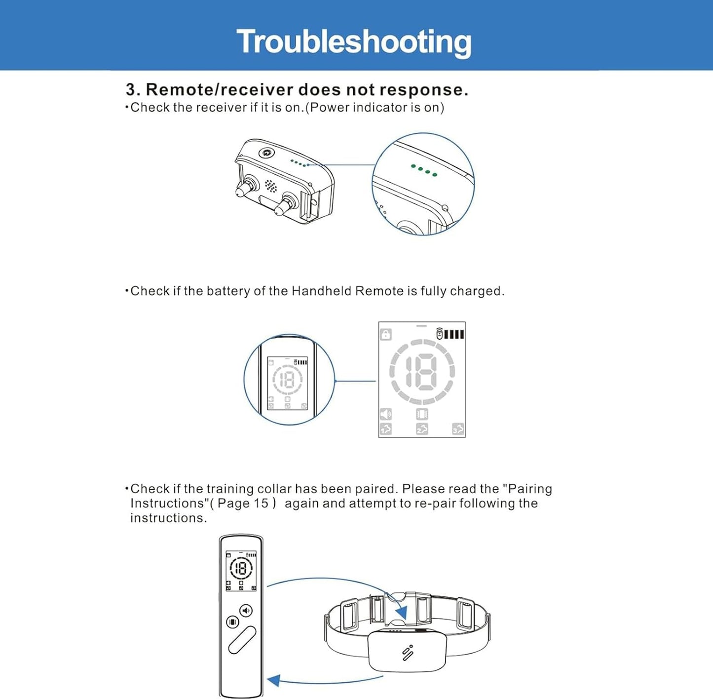 Dog Training Collar with Remote Control 2680FT Beep and Vibration Dog Collars, 4 Training Modes E Dog Trainer Collar, Waterproof E Dog Collar for Large Medium Small Dogs (8-120Lbs) Black