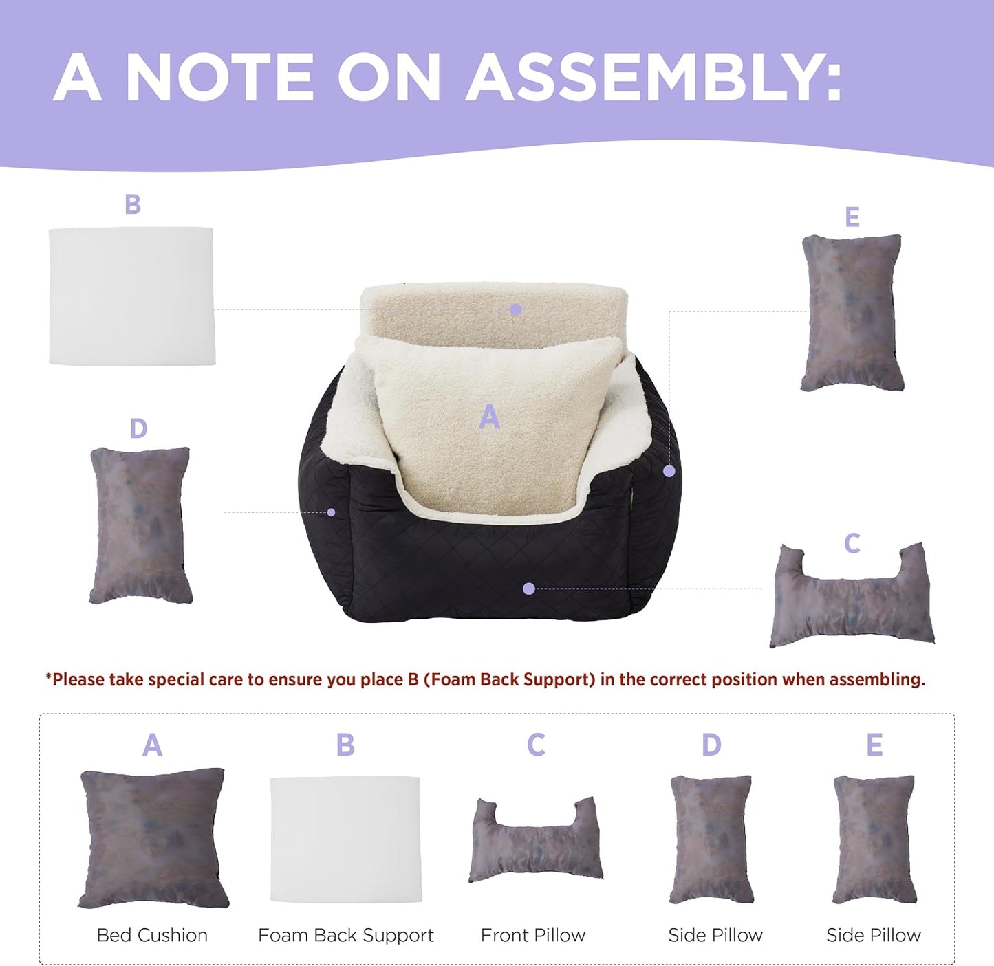 Lesure Small Dog Car Seat - Waterproof Car Seats for Small Dogs Pet Seat with Storage Pockets, Clip-On Leash for Travel Carrier Booster Bed, Light Khaki