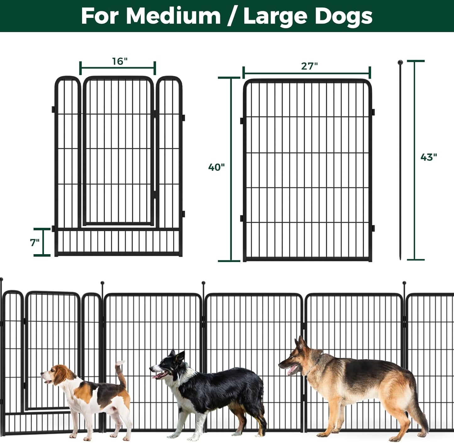 FXW Instant Dog Playpen Designed for RV Trips, 24" Height for Puppy and Small DogsâPatented