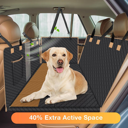 Dog Car Seat Cover for Back Seat, Larger Dog Car Bed Cover with Strong Bottom, Car Back Seat Extender for Dogs, Dog Hammock for Car SUV Truck, Grey