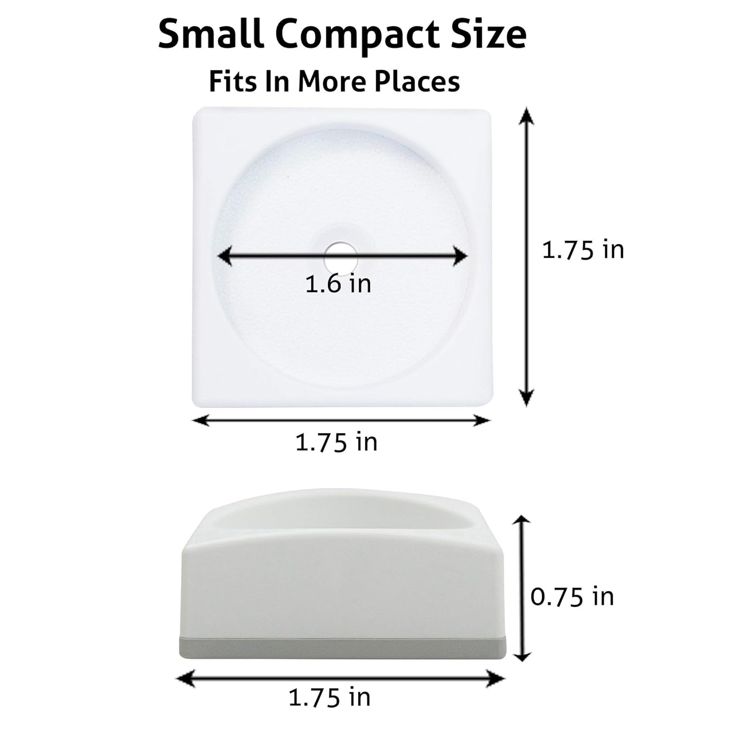 Wall Nanny Mini - Smallest Baby Gate Wall Protector (Made in USA) Protect Walls & Doorways from Pet Gates & Dog Gate Spindles - Child Pressure Mounted Baby Gate for Stairs Wall Cup (White) 4 Pack