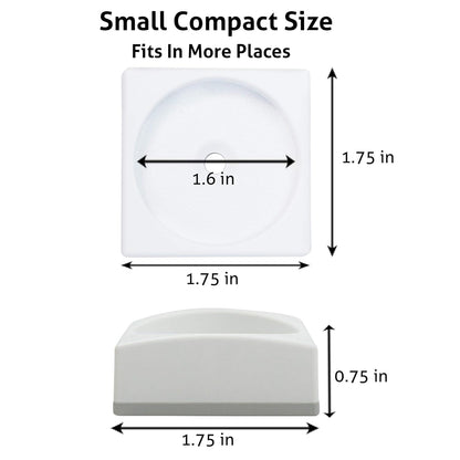 Wall Nanny Mini - Smallest Baby Gate Wall Protector (Made in USA) Protect Walls & Doorways from Pet Gates & Dog Gate Spindles - Child Pressure Mounted Baby Gate for Stairs Wall Cup (White) 4 Pack