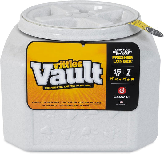 Gamma2 Vittles Vault Dog Food Storage Container, up to 15 Pounds Dry Pet Food Storage, Made in USA