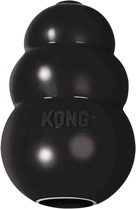 KONG Extreme Dog Toy - Fetch & Chew Toy - Treat-Filling Capabilities & Erratic Bounce for Extended Play Time Most Durable Natural Rubber Material - for Power Chewers - for Large Dogs