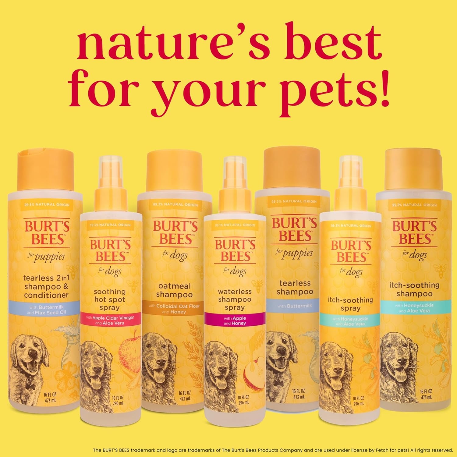 Burt'S Bees for Pets Oatmeal Dog Shampoo | with Colloidal Oat Flour & Honey | Moisturizing & Nourishing, Cruelty Free, Sulfate & Paraben Free, Ph Balanced for Dogs - Made in USA, 16 Oz