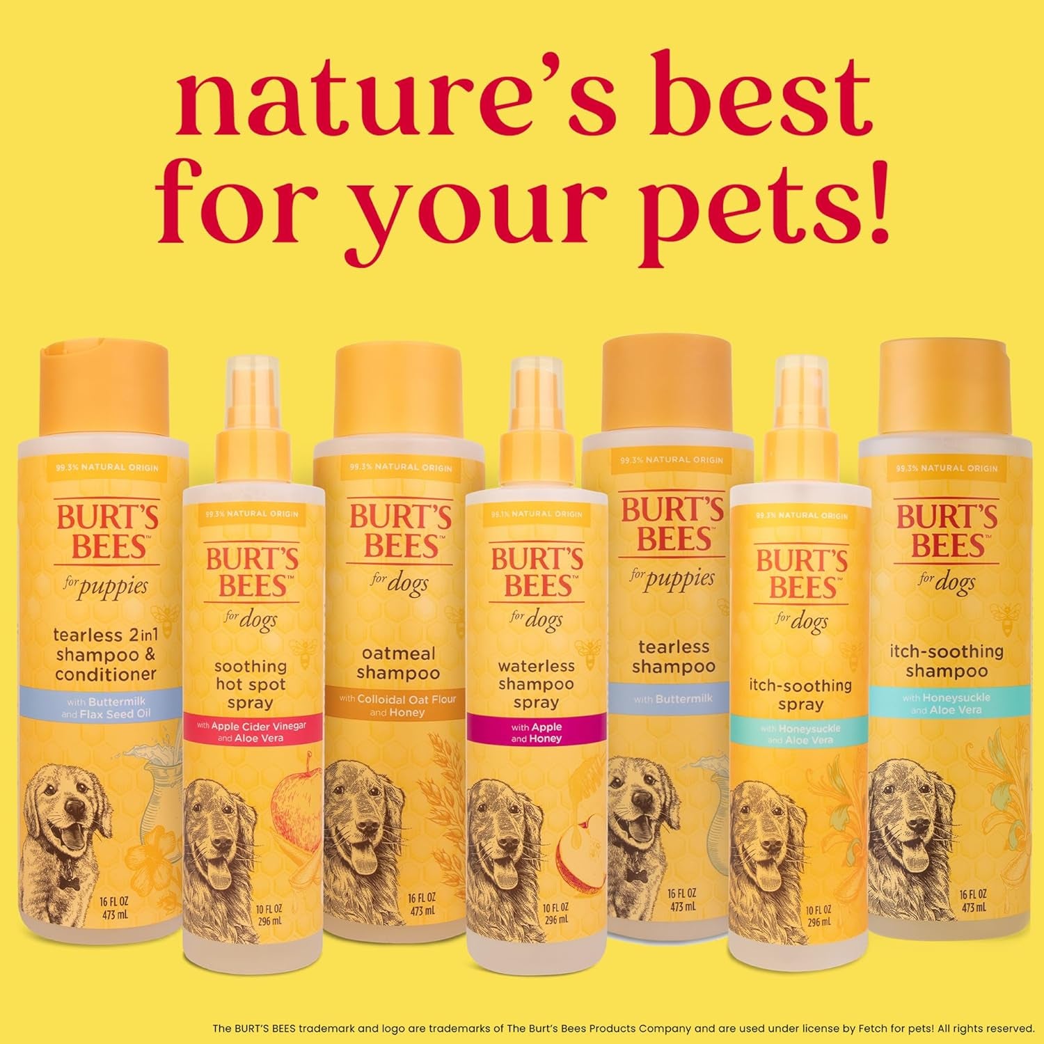 Burt'S Bees for Pets Natural Oatmeal Shampoo with Colloidal Oat Flour and Honey | Dog Oatmeal Shampoo | Cruelty Free, Sulfate & Paraben Free, Ph Balanced for Dogs - Made in USA, 32 Ounces