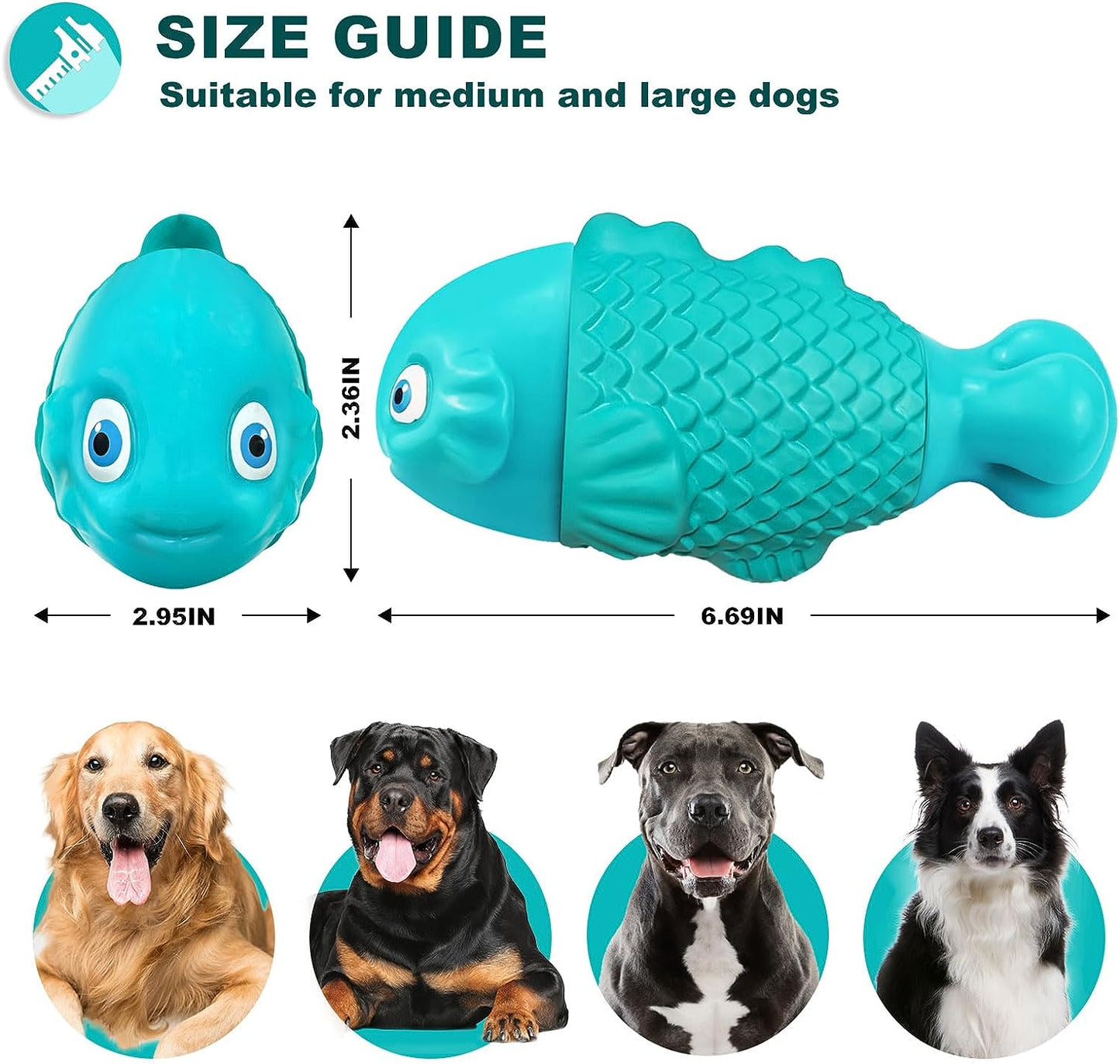 Dog Chew Toys for Aggressive Chewers, Indestructible Dog Toys for Aggressive Chewers, Tough Dog Toys for Large Dogs, Squeaky Dog Toys, Strong Dog Toys, Super Chewer, Heavy Duty