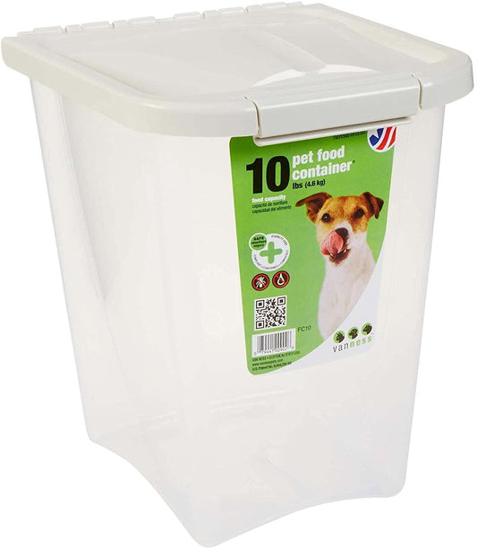 Van Ness 10-Pound Food Container with Fresh-Tite Seal (FC10) White