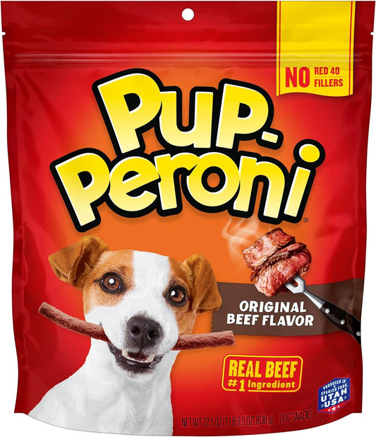 Pup-Peroni Dog Treats, Original Beef Flavor, 22.5 Ounce, Made with Real Beef, No Red 40 or Fillers