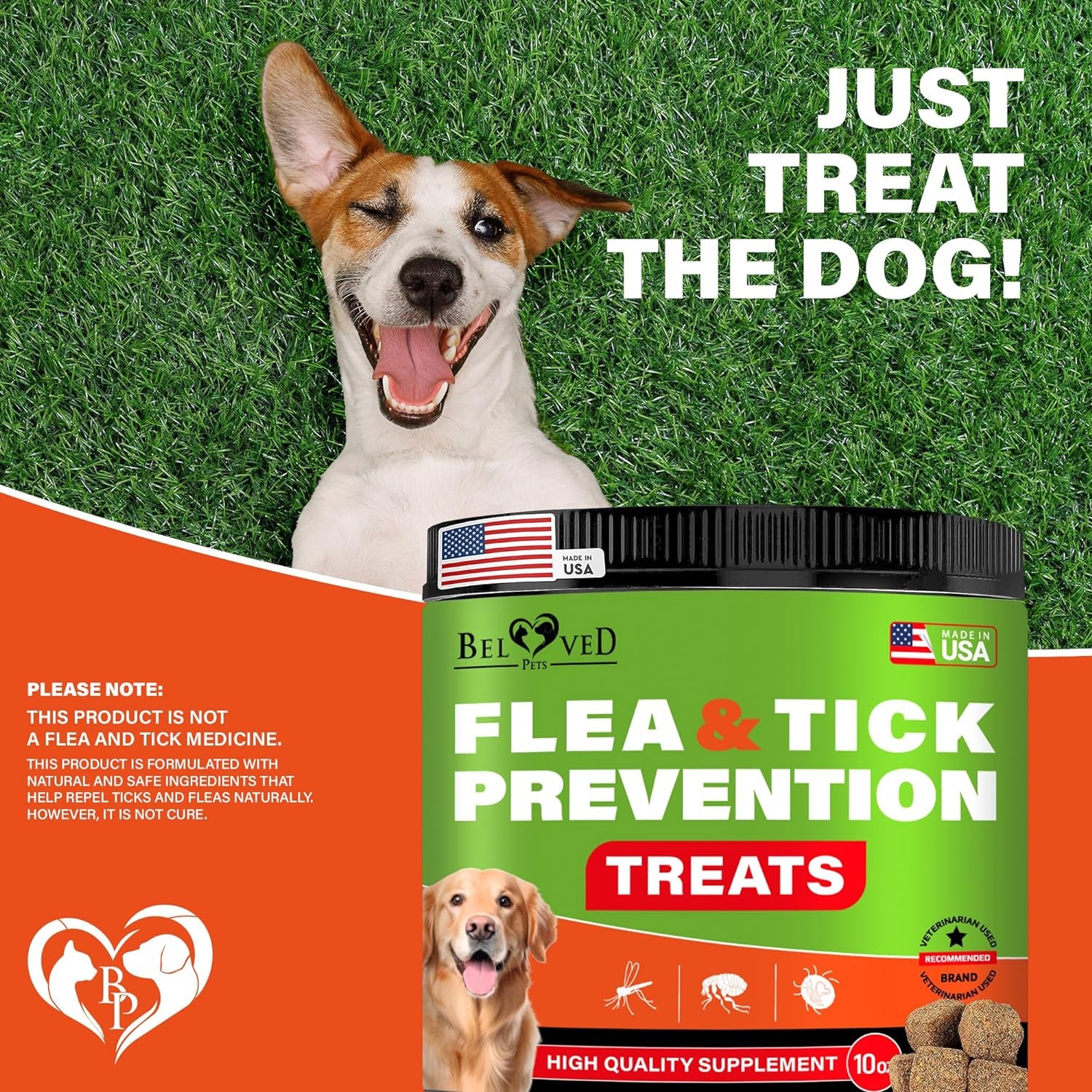 Flea and Tick Prevention Chewable Pills for Dogs - Revolution Oral Flea Treatment for Pets - Pest Control & Natural Defense - Chewables Small Tablets Made in USA (Chicken)