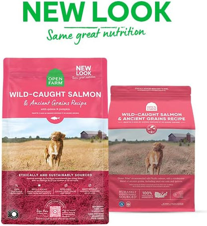 Open Farm Ancient Grains Dry Dog Food, Humanely Raised Meat Recipe with Wholesome Grains and No Artificial Flavors or Preservatives (Pasture Raised Lamb Ancient Grain, 11 Pound (Pack of 1))