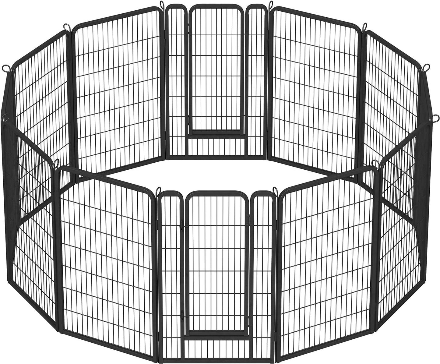 Yaheetech Dog Playpen Outdoor, 12 Panel Fence 47" Indoor Pen for Large/Medium/Small Dogs Animals Heavy Duty Pet Exercise Pen for Puppy/Rabbit Portable Playpen for RV Camping Garden Yard