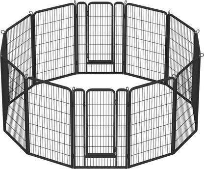 Yaheetech Dog Playpen Outdoor, 12 Panel Fence 47" Indoor Pen for Large/Medium/Small Dogs Animals Heavy Duty Pet Exercise Pen for Puppy/Rabbit Portable Playpen for RV Camping Garden Yard