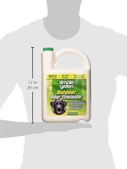 Simple Green Outdoor Odor Eliminator for Pets, Dogs, 1 Gallon Refill - Ideal for Artificial Lawns & Patio, Milky White