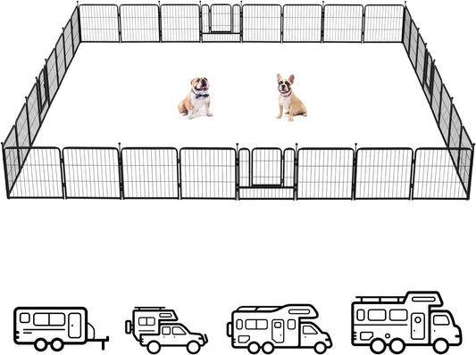 FXW Instant Dog Playpen Designed for RV Trips, 24" Height for Puppy and Small Dogs│Patented