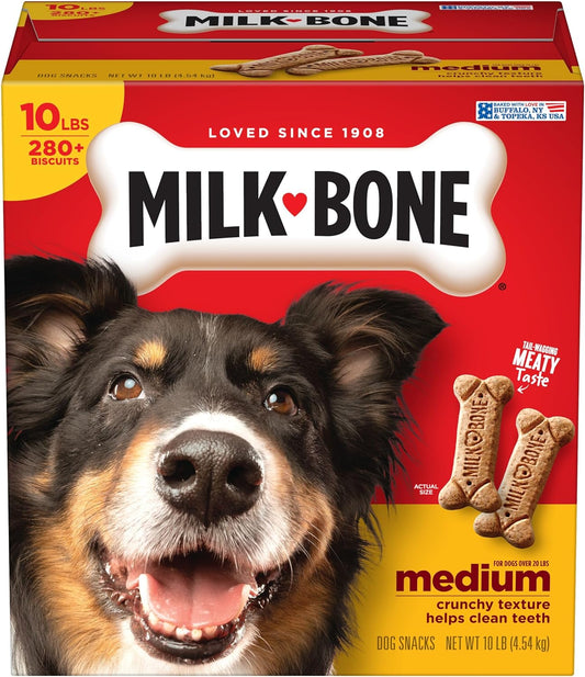 Milk-Bone Original Dog Treats Biscuits for Medium Dogs, 10 Pound