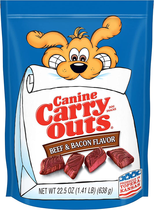 Canine Carry Outs Dog Treats, Beef & Bacon Flavor, 22.5 Ounce (Pack of 4)