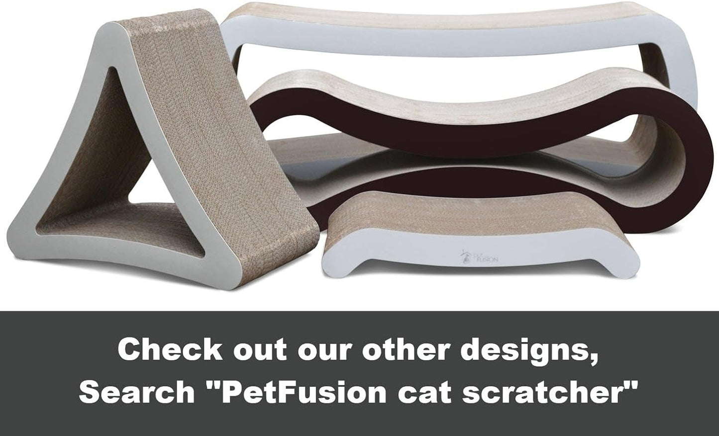 Petfusion Ultimate Cat Scratcher Lounge, Reversible Infinity Style in Multiple Colors, Made from Recycled Corrugated Cardboard, Durable & Long Lasting