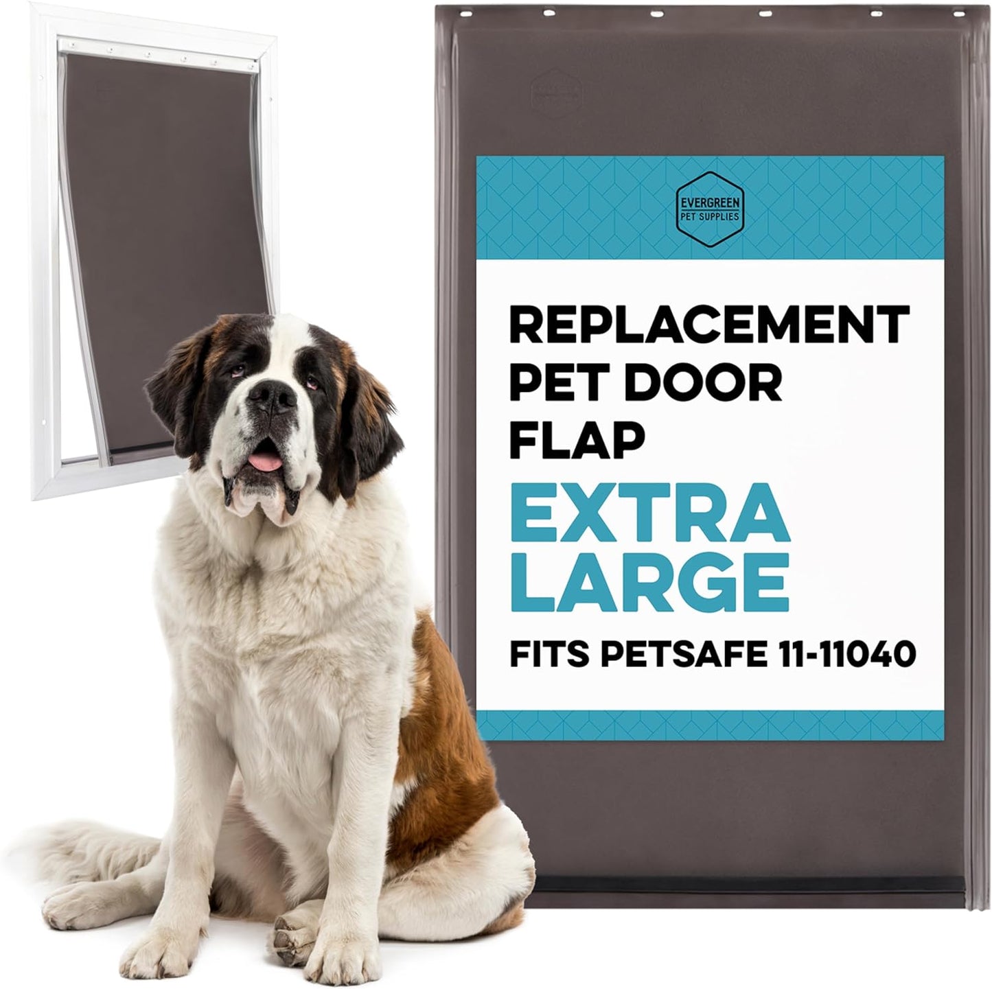 Evergreen Pet Supplies Extra Large Replacement Dog Door Flap - Fits Petsafe PAC 11-11040 - Flexible Doggy Door Flap for Small, Medium, and Large Dogs and Cats - Weather Resistant and Easy to Install