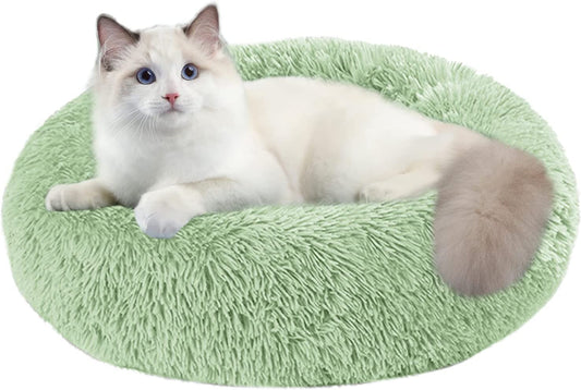 Cat Beds for Indoor Cats,20 Inch Dog Bed for Small Melium Large Dogs, Washable-Round Pet Bed for Puppy and Kitten with Slip-Resistant Bottom