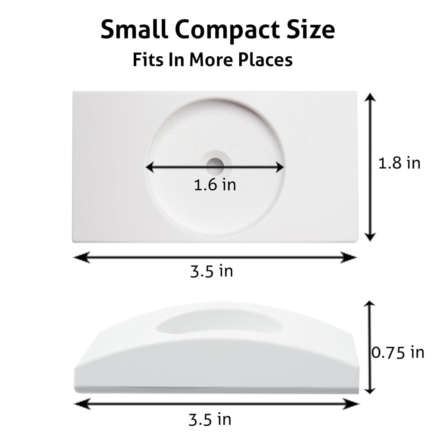 Wall Nanny - Baby Gate Wall Protector (Made in USA) Protect Walls from Pet Gates & Dog Gates - No Safety Hazard on Spindles - for Child Pressure Mounted Baby Gate for Stairs Cup Guard - White, 4 Pack
