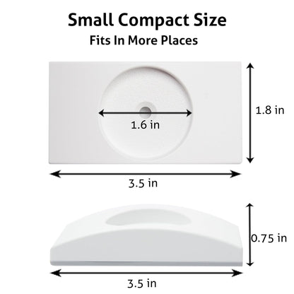 Wall Nanny - Baby Gate Wall Protector (Made in USA) Protect Walls from Pet Gates & Dog Gates - No Safety Hazard on Spindles - for Child Pressure Mounted Baby Gate for Stairs Cup Guard - White, 4 Pack