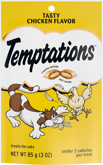 Temptations Classic Treats for Cats Tasty Chicken Flavor 3 Ounces (Pack of 12)